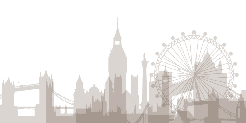 Graphic of London skyline